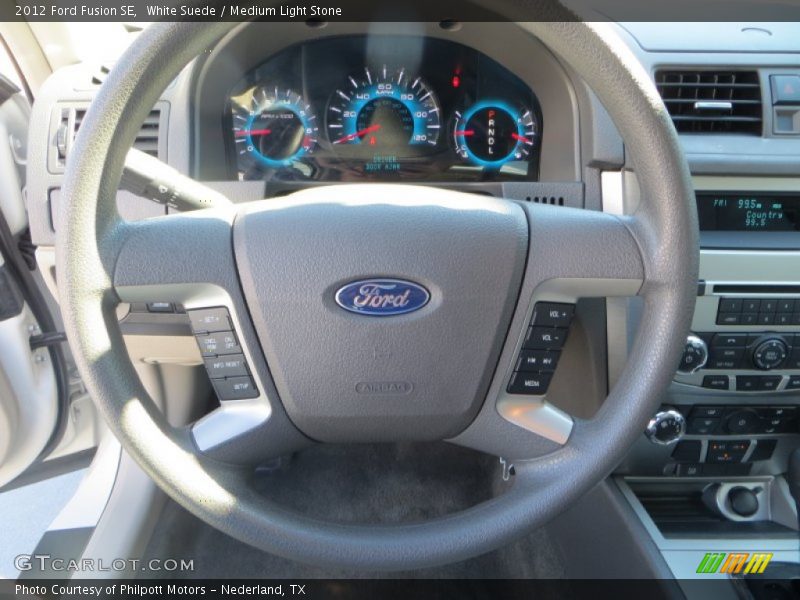 White Suede / Medium Light Stone 2012 Ford Fusion SE