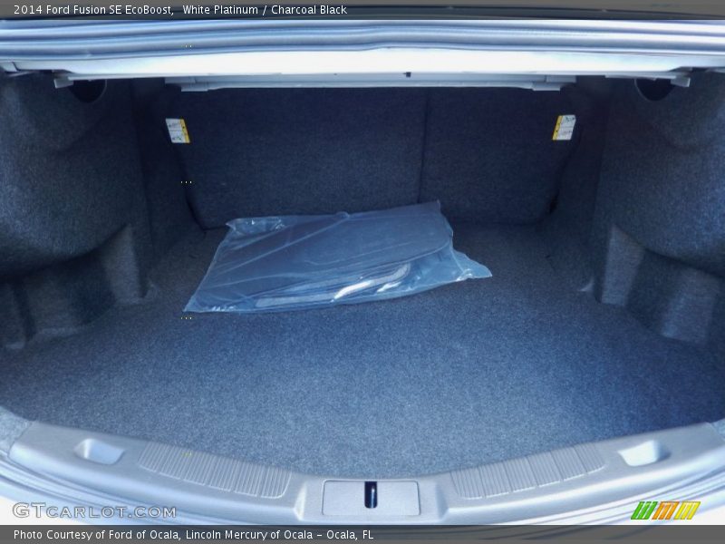 White Platinum / Charcoal Black 2014 Ford Fusion SE EcoBoost