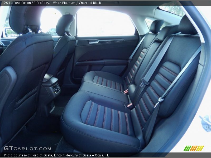 White Platinum / Charcoal Black 2014 Ford Fusion SE EcoBoost