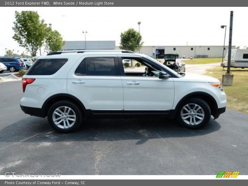 White Suede / Medium Light Stone 2012 Ford Explorer FWD