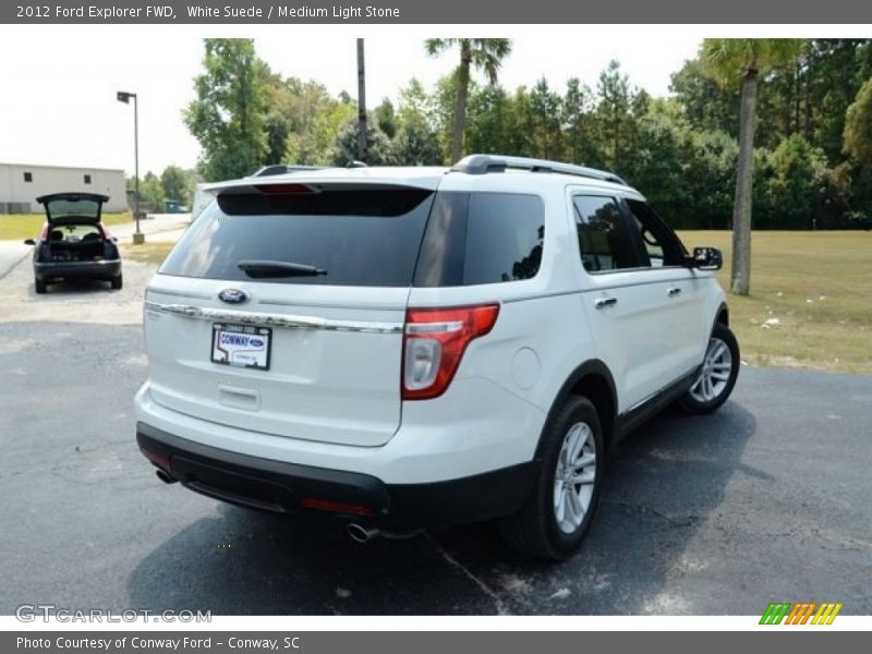 White Suede / Medium Light Stone 2012 Ford Explorer FWD