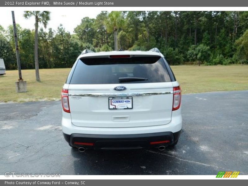 White Suede / Medium Light Stone 2012 Ford Explorer FWD
