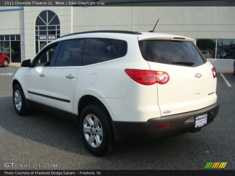 White / Dark Gray/Light Gray 2011 Chevrolet Traverse LS