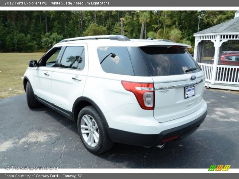 White Suede / Medium Light Stone 2012 Ford Explorer FWD