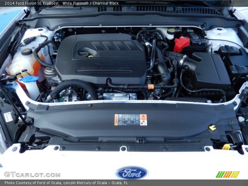 White Platinum / Charcoal Black 2014 Ford Fusion SE EcoBoost