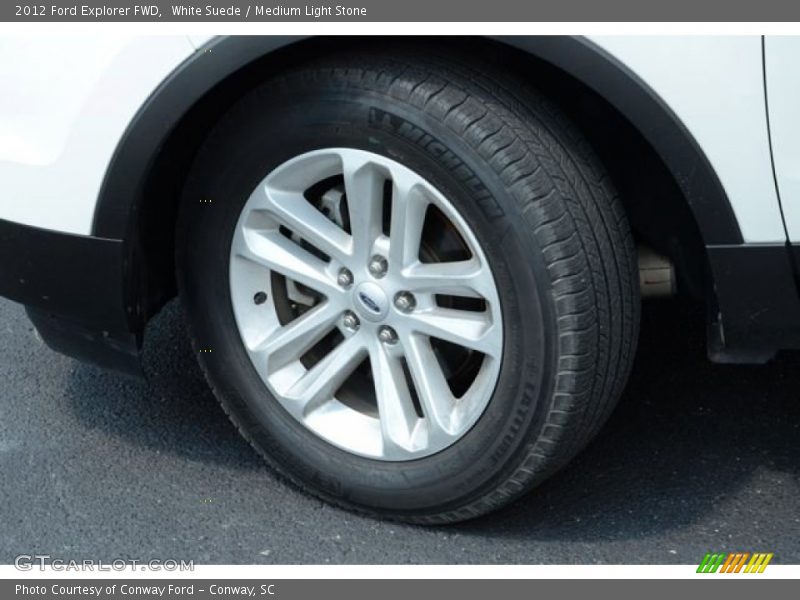 White Suede / Medium Light Stone 2012 Ford Explorer FWD