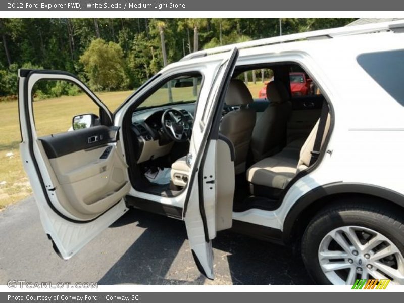 White Suede / Medium Light Stone 2012 Ford Explorer FWD