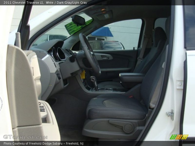 White / Dark Gray/Light Gray 2011 Chevrolet Traverse LS