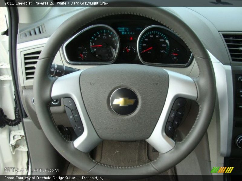 White / Dark Gray/Light Gray 2011 Chevrolet Traverse LS