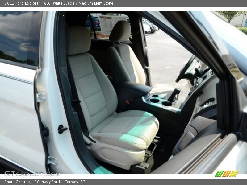 White Suede / Medium Light Stone 2012 Ford Explorer FWD