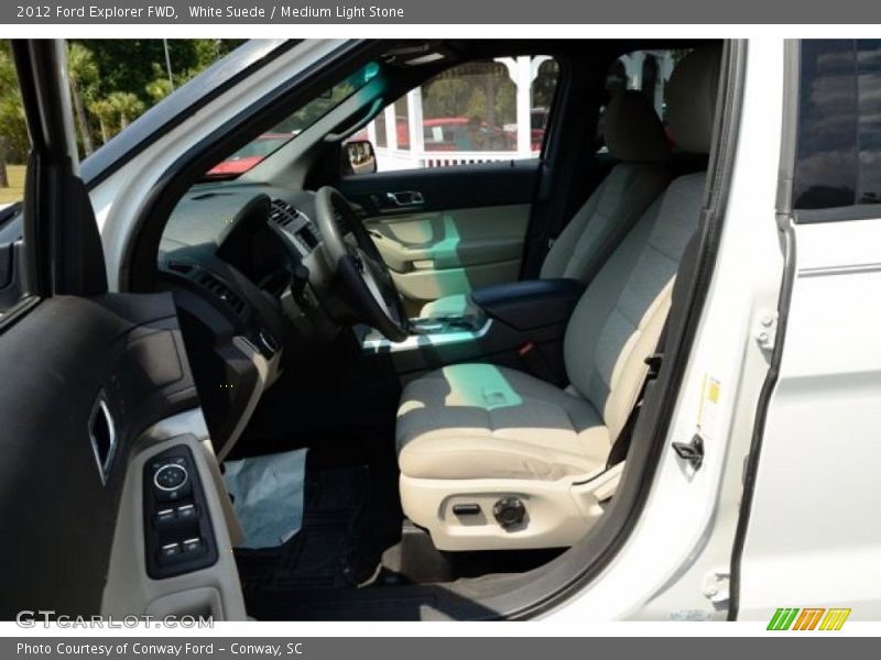 White Suede / Medium Light Stone 2012 Ford Explorer FWD