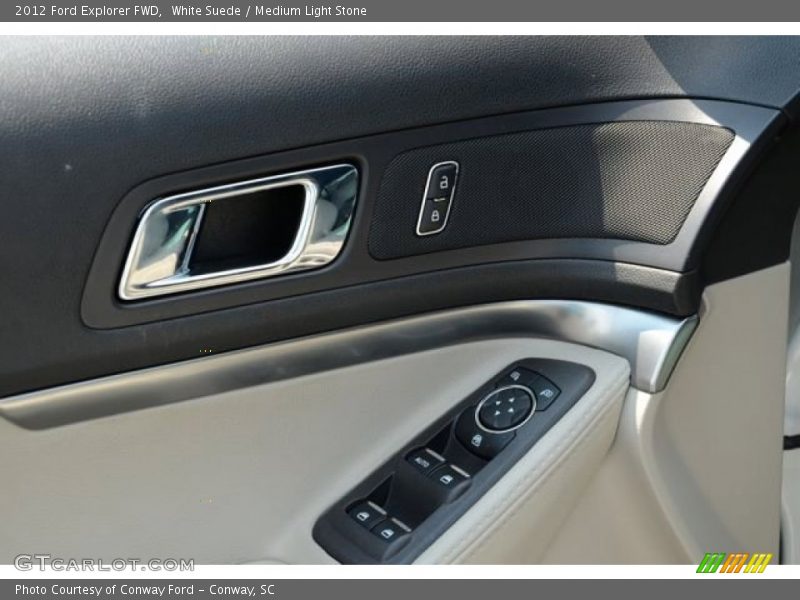 White Suede / Medium Light Stone 2012 Ford Explorer FWD