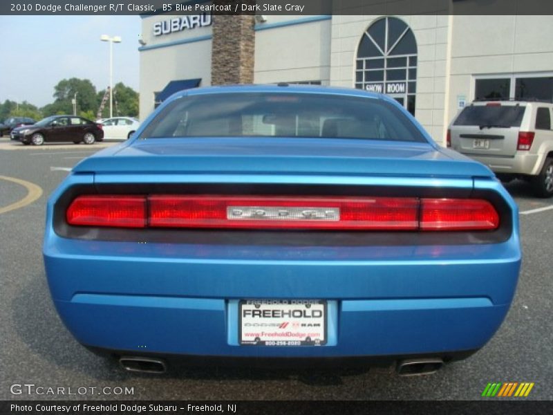 B5 Blue Pearlcoat / Dark Slate Gray 2010 Dodge Challenger R/T Classic