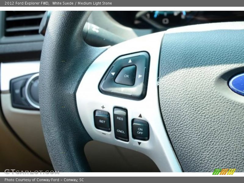 White Suede / Medium Light Stone 2012 Ford Explorer FWD
