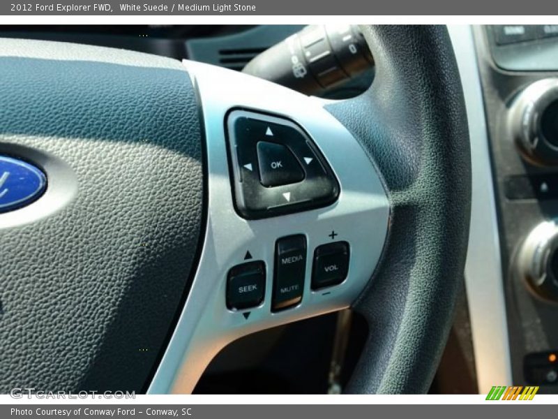 White Suede / Medium Light Stone 2012 Ford Explorer FWD