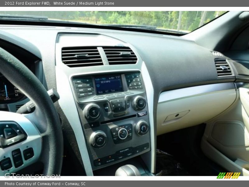 White Suede / Medium Light Stone 2012 Ford Explorer FWD