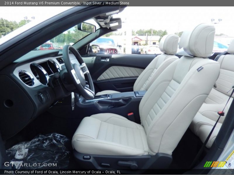  2014 Mustang V6 Premium Convertible Medium Stone Interior