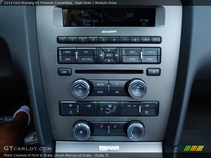 Controls of 2014 Mustang V6 Premium Convertible