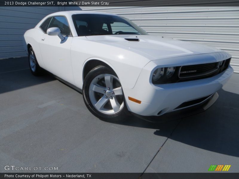 Bright White / Dark Slate Gray 2013 Dodge Challenger SXT