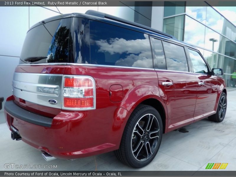 Ruby Red Metallic / Charcoal Black 2013 Ford Flex Limited