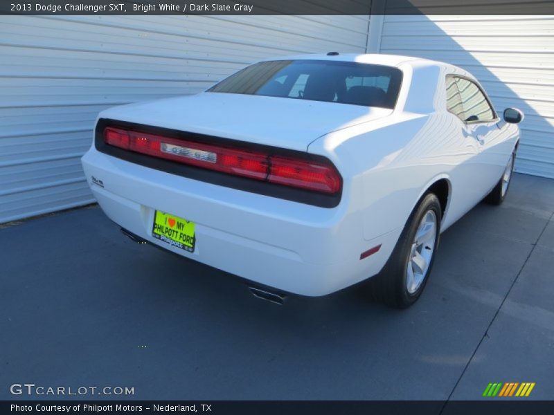 Bright White / Dark Slate Gray 2013 Dodge Challenger SXT