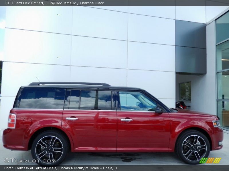 Ruby Red Metallic / Charcoal Black 2013 Ford Flex Limited