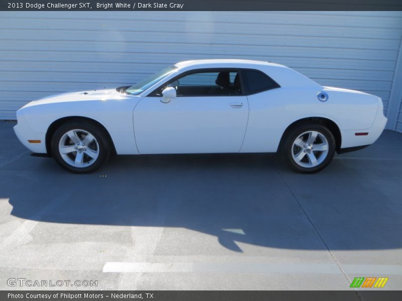 Bright White / Dark Slate Gray 2013 Dodge Challenger SXT