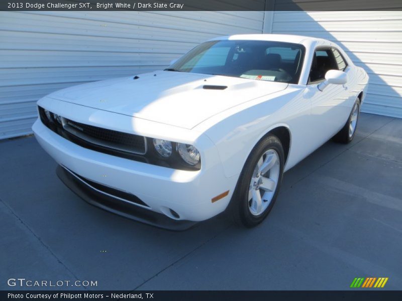 Bright White / Dark Slate Gray 2013 Dodge Challenger SXT