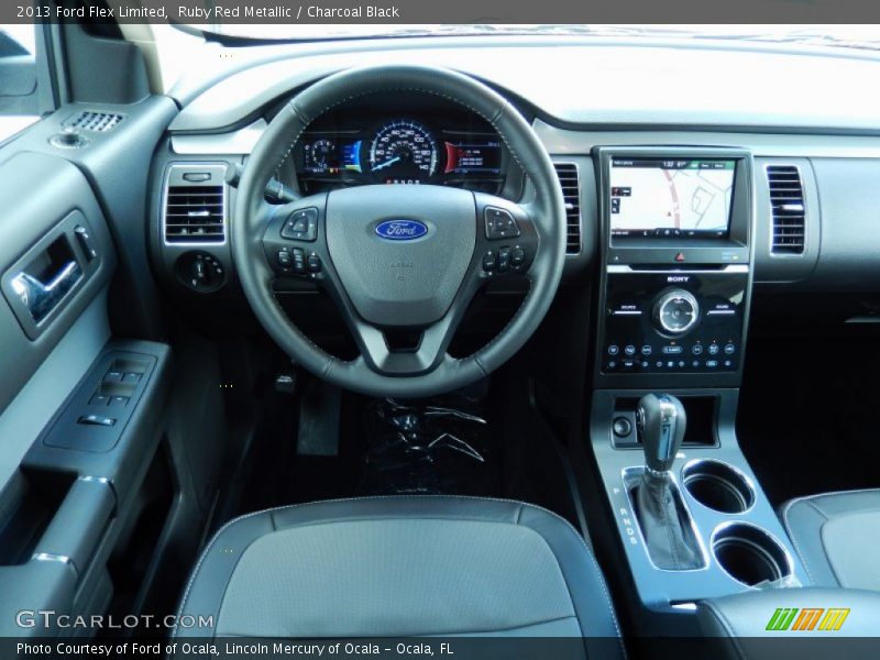Ruby Red Metallic / Charcoal Black 2013 Ford Flex Limited