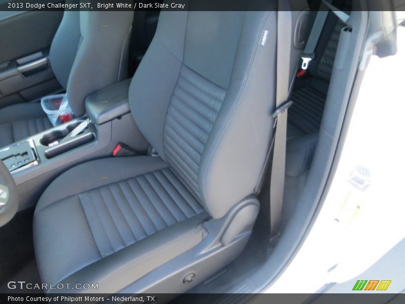 Bright White / Dark Slate Gray 2013 Dodge Challenger SXT