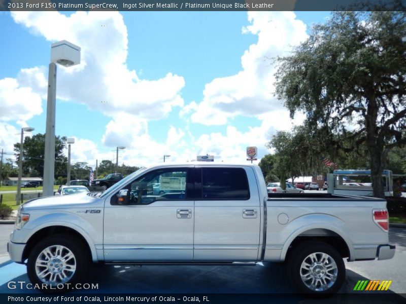 Ingot Silver Metallic / Platinum Unique Black Leather 2013 Ford F150 Platinum SuperCrew
