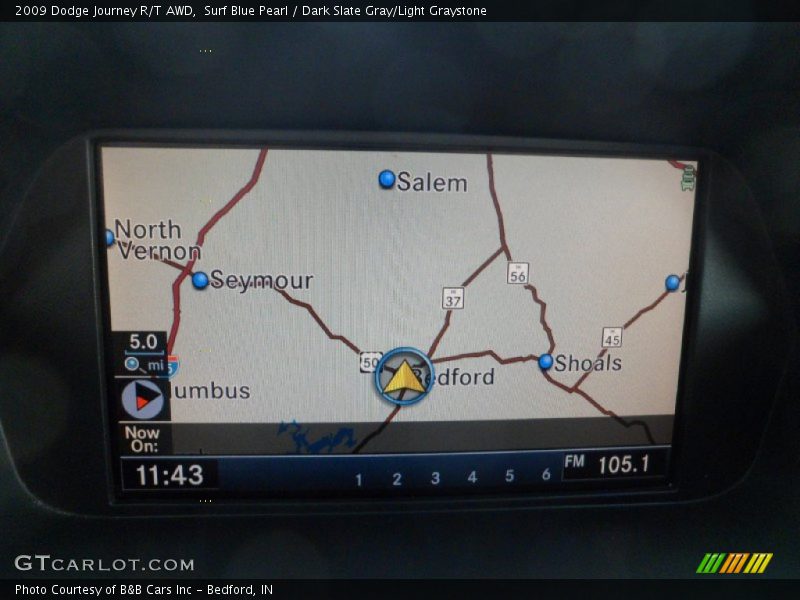 Surf Blue Pearl / Dark Slate Gray/Light Graystone 2009 Dodge Journey R/T AWD