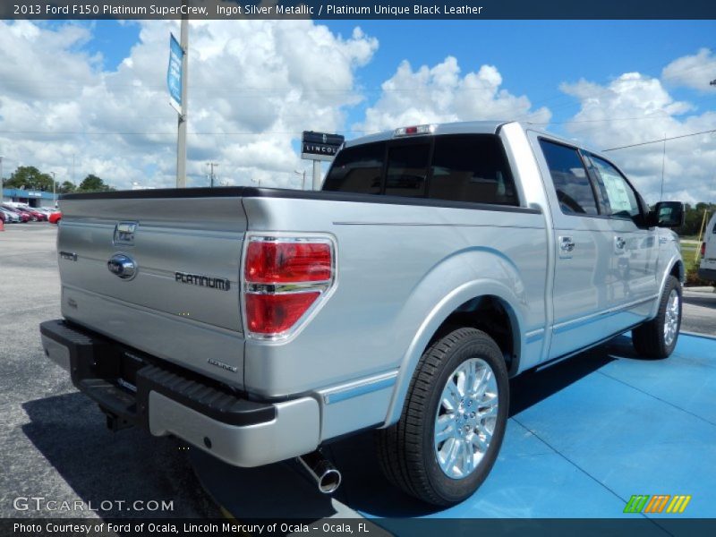 Ingot Silver Metallic / Platinum Unique Black Leather 2013 Ford F150 Platinum SuperCrew