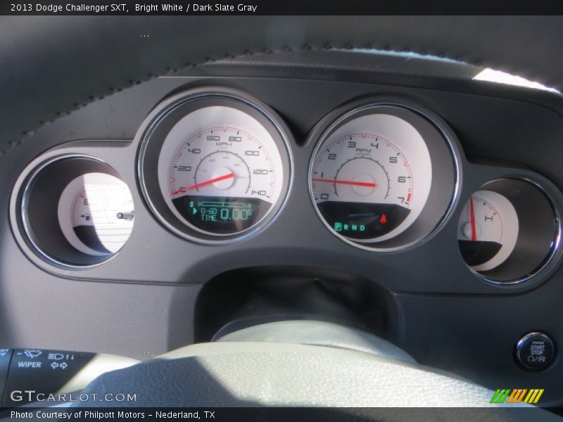 Bright White / Dark Slate Gray 2013 Dodge Challenger SXT