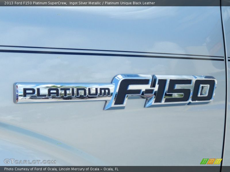 Ingot Silver Metallic / Platinum Unique Black Leather 2013 Ford F150 Platinum SuperCrew