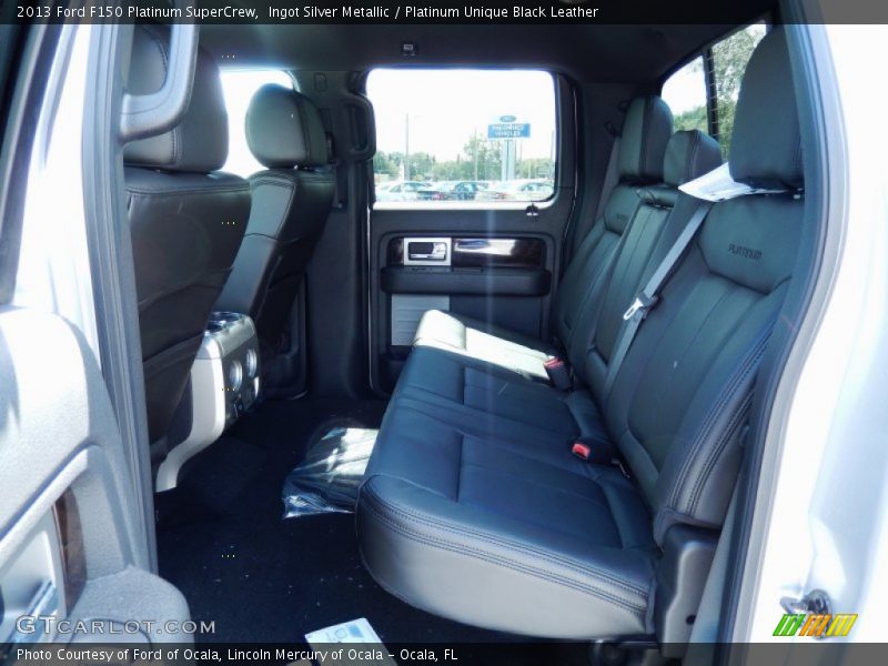 Ingot Silver Metallic / Platinum Unique Black Leather 2013 Ford F150 Platinum SuperCrew