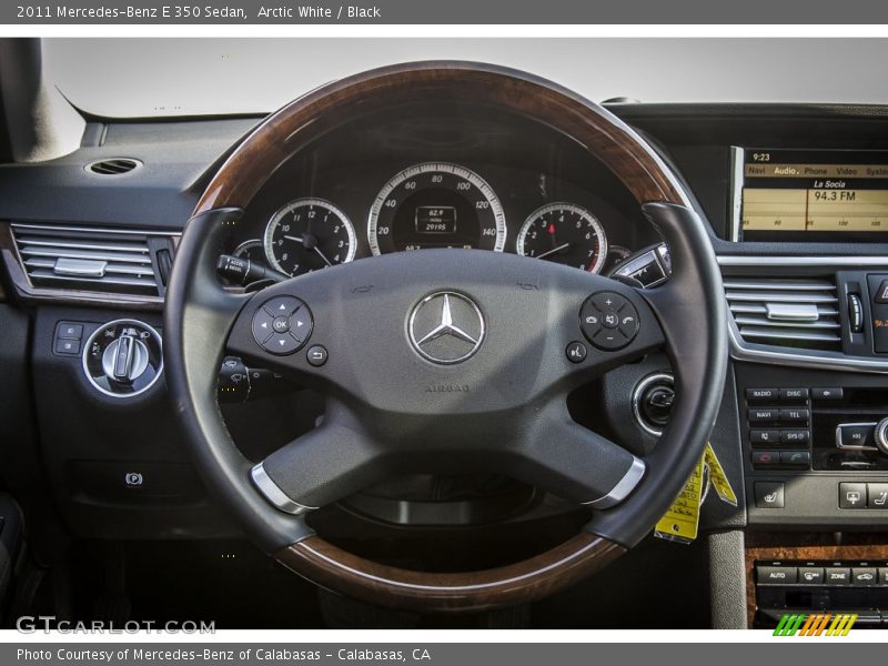 Arctic White / Black 2011 Mercedes-Benz E 350 Sedan