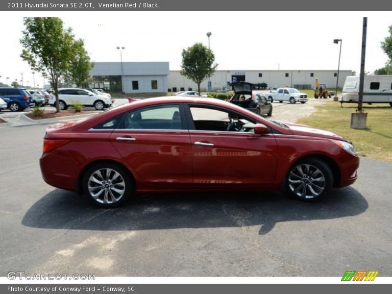 Venetian Red / Black 2011 Hyundai Sonata SE 2.0T