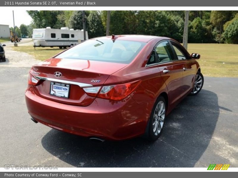 Venetian Red / Black 2011 Hyundai Sonata SE 2.0T