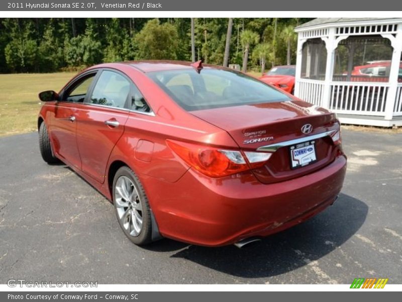 Venetian Red / Black 2011 Hyundai Sonata SE 2.0T