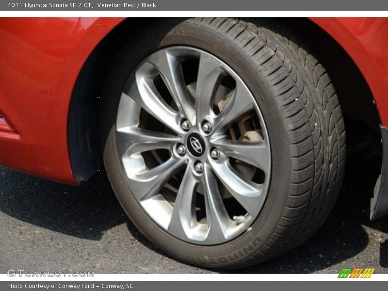 Venetian Red / Black 2011 Hyundai Sonata SE 2.0T