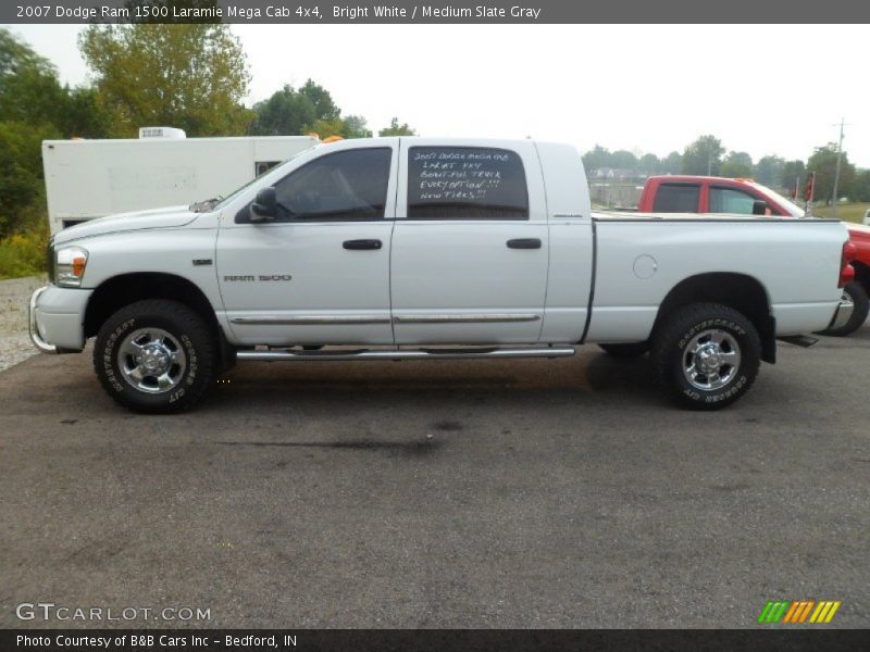 Bright White / Medium Slate Gray 2007 Dodge Ram 1500 Laramie Mega Cab 4x4