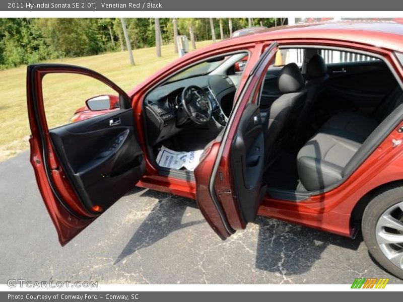 Venetian Red / Black 2011 Hyundai Sonata SE 2.0T