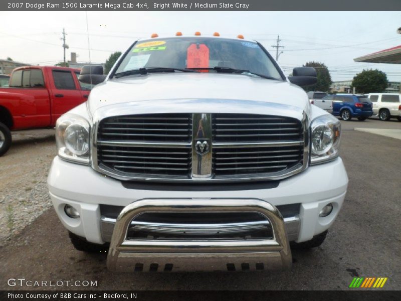 Bright White / Medium Slate Gray 2007 Dodge Ram 1500 Laramie Mega Cab 4x4