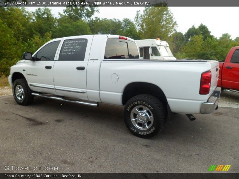 Bright White / Medium Slate Gray 2007 Dodge Ram 1500 Laramie Mega Cab 4x4