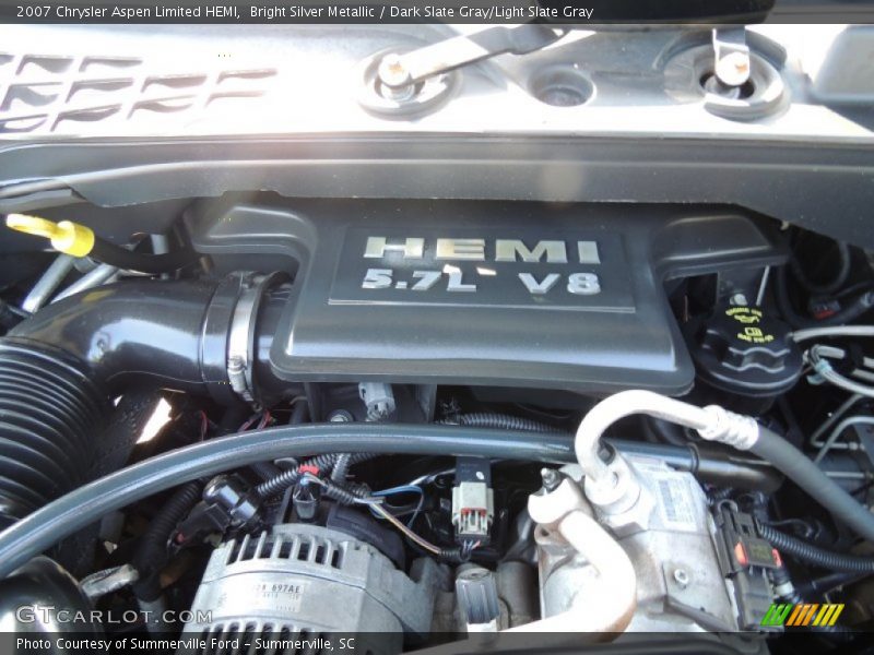 Bright Silver Metallic / Dark Slate Gray/Light Slate Gray 2007 Chrysler Aspen Limited HEMI