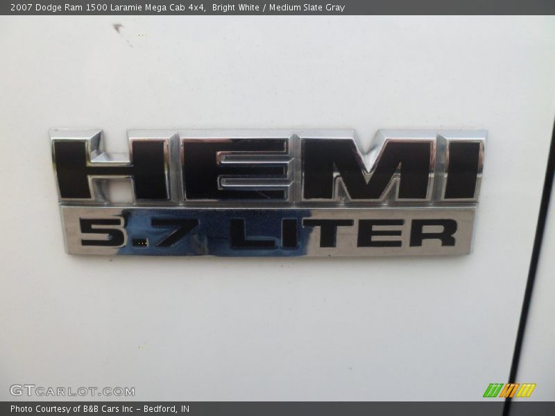 Bright White / Medium Slate Gray 2007 Dodge Ram 1500 Laramie Mega Cab 4x4