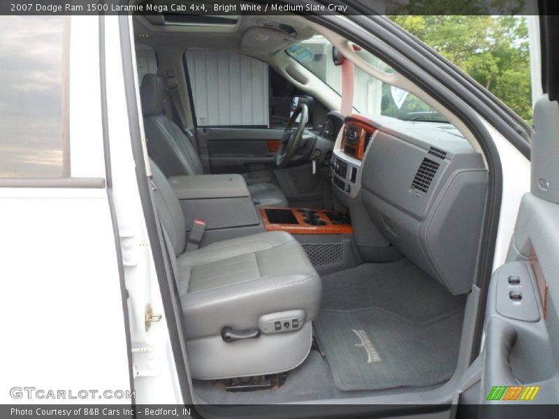 Bright White / Medium Slate Gray 2007 Dodge Ram 1500 Laramie Mega Cab 4x4