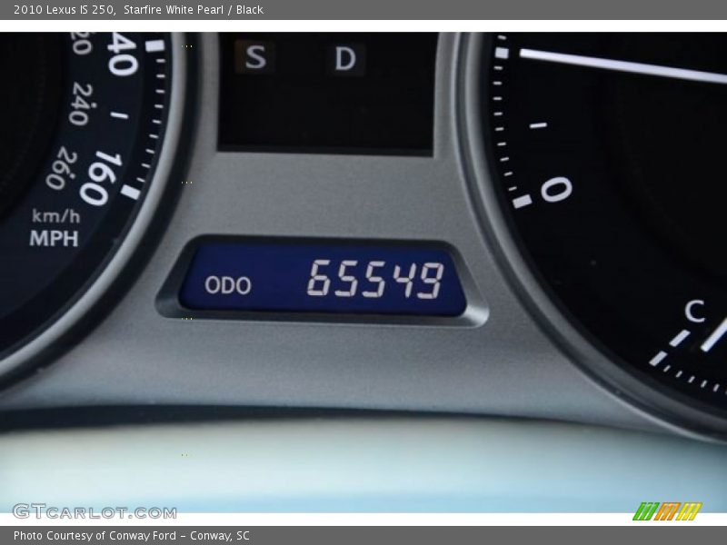 Starfire White Pearl / Black 2010 Lexus IS 250