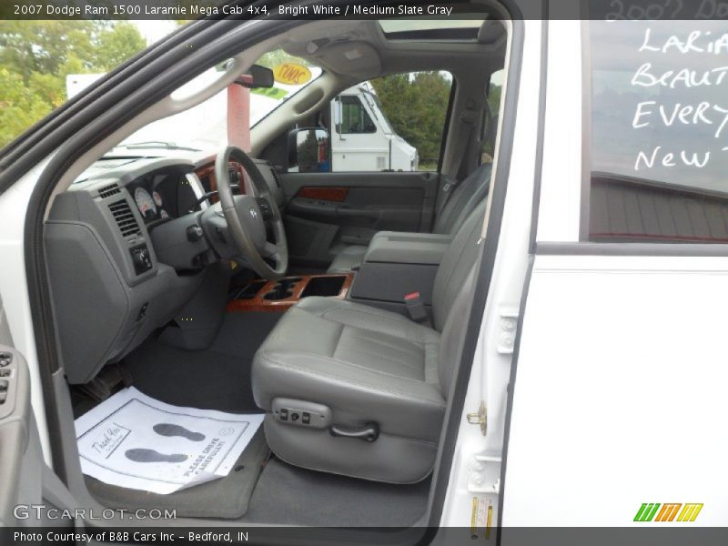 Bright White / Medium Slate Gray 2007 Dodge Ram 1500 Laramie Mega Cab 4x4